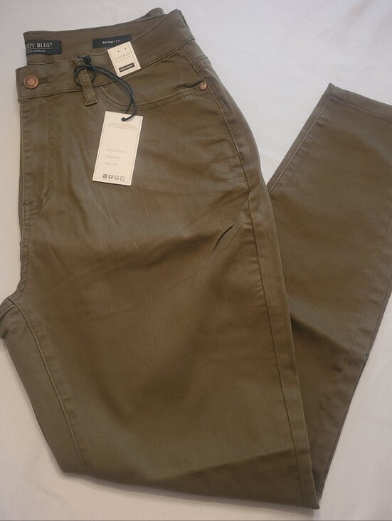 Judy Blue Denim - Judy Blue Skinny Fit High Waist Olive Jeans 16W.  NWT